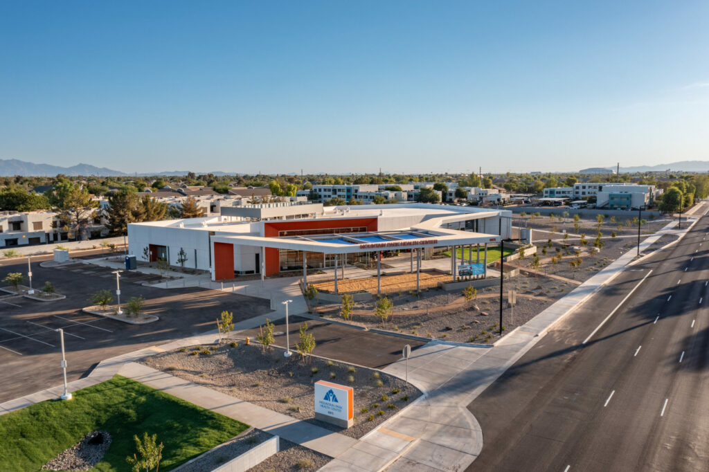 aerial view of clinic
