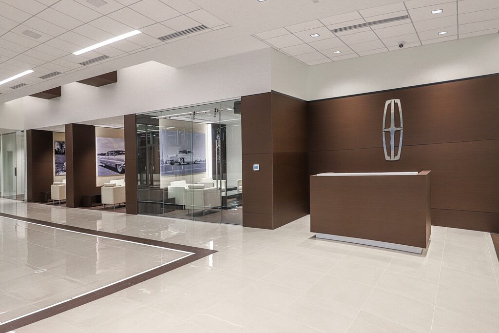 Office bays and front desk check in