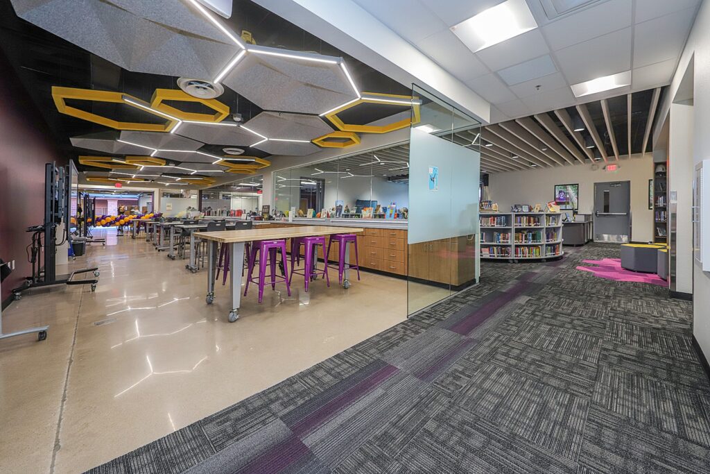 Conley Media Lab including kitchen lab and library