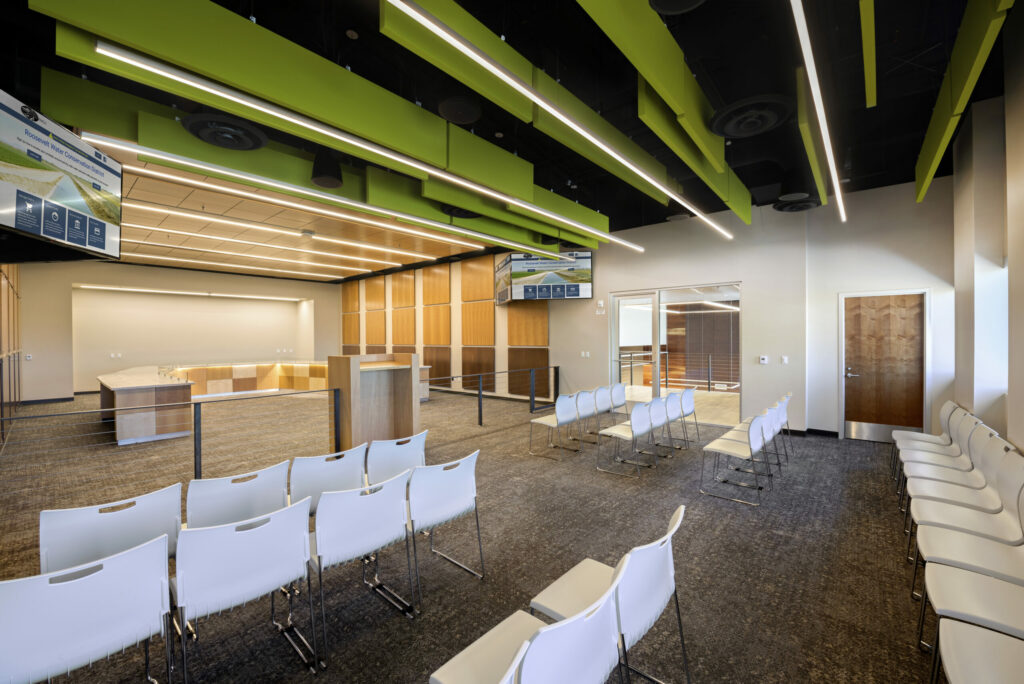 Interior photo of the boardroom