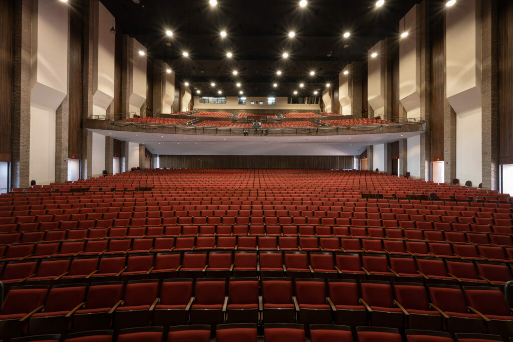 Performance Hall with red seats