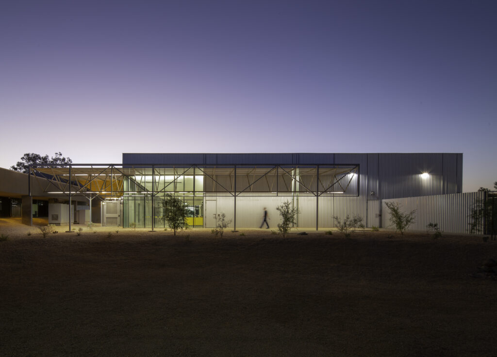 night time shot of the exterior
